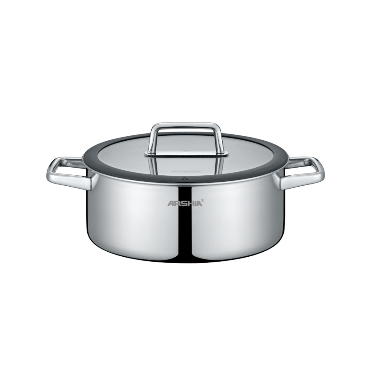 ماهی تابه استیل کف لیزری عرشیا 24 سانتی متری مدل SS050-3340