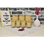 ست جای ادویه 8 پارچه بی.وی.کی مدل درب چوب Kk کد 863692