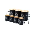 ست جای ادویه 8 پارچه بی.وی.کی مدل درب چوب Mm کد 863661