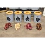ست جای ادویه 8 پارچه بی.وی.کی مدل درب چوب T کد 863215
