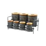 ست جای ادویه 8 پارچه بی.وی.کی مدل درب چوب T_K کد 863415