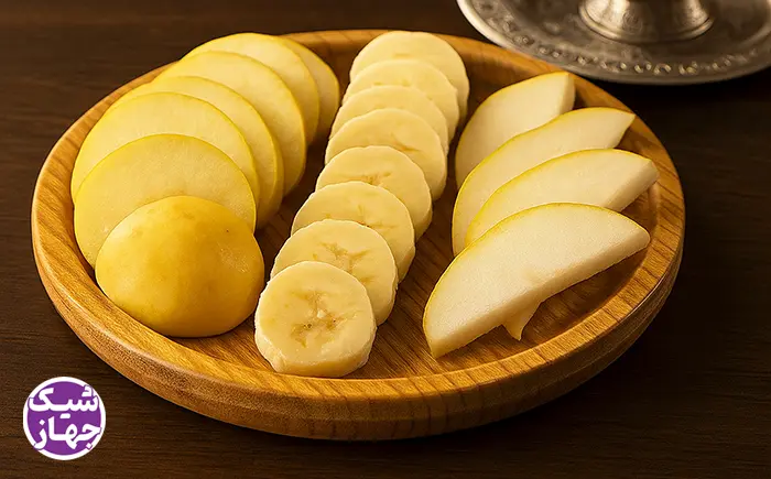تخته سرو گرد چوبی بی.وی.کی مدل کاریزما طلایی كد VK415824
