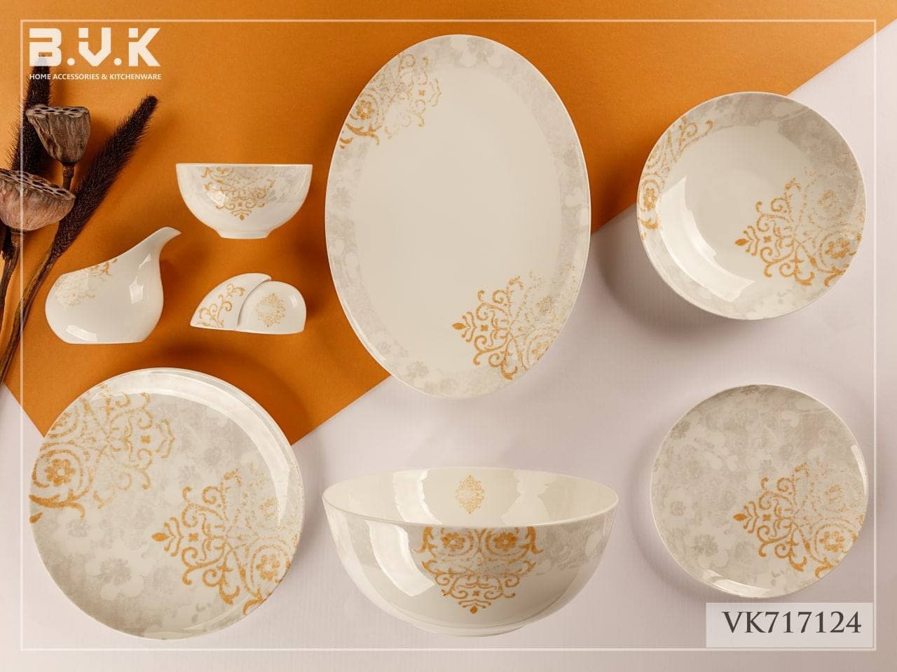 سرویس غذاخوری 29 پارچه بی.وی.کی کد 717124