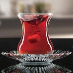 استکان و نعلبکی پاشاباغچه مدل آرورا کد 95961 ست 12 پارچه