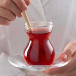 استکان و نعلبکی پاشاباغچه مدل دانتل کد 96574 ست 12 پارچه