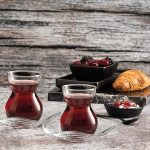 استکان و نعلبکی پاشاباغچه مدل دانتل کد 96574 ست 12 پارچه