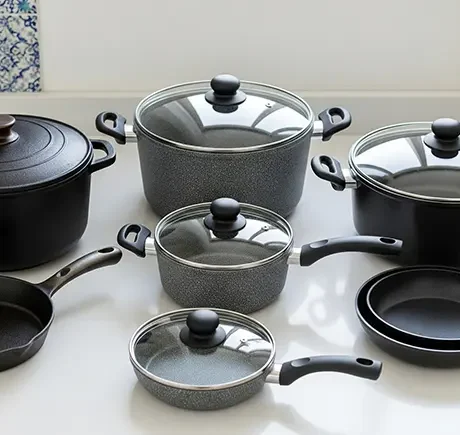 مقایسه سرویس قابلمه چدن، گرانیت و تفلون