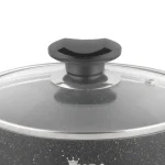 تابه دو دسته گرانیت سایز 20 درب شیشه ای مدل تیارا